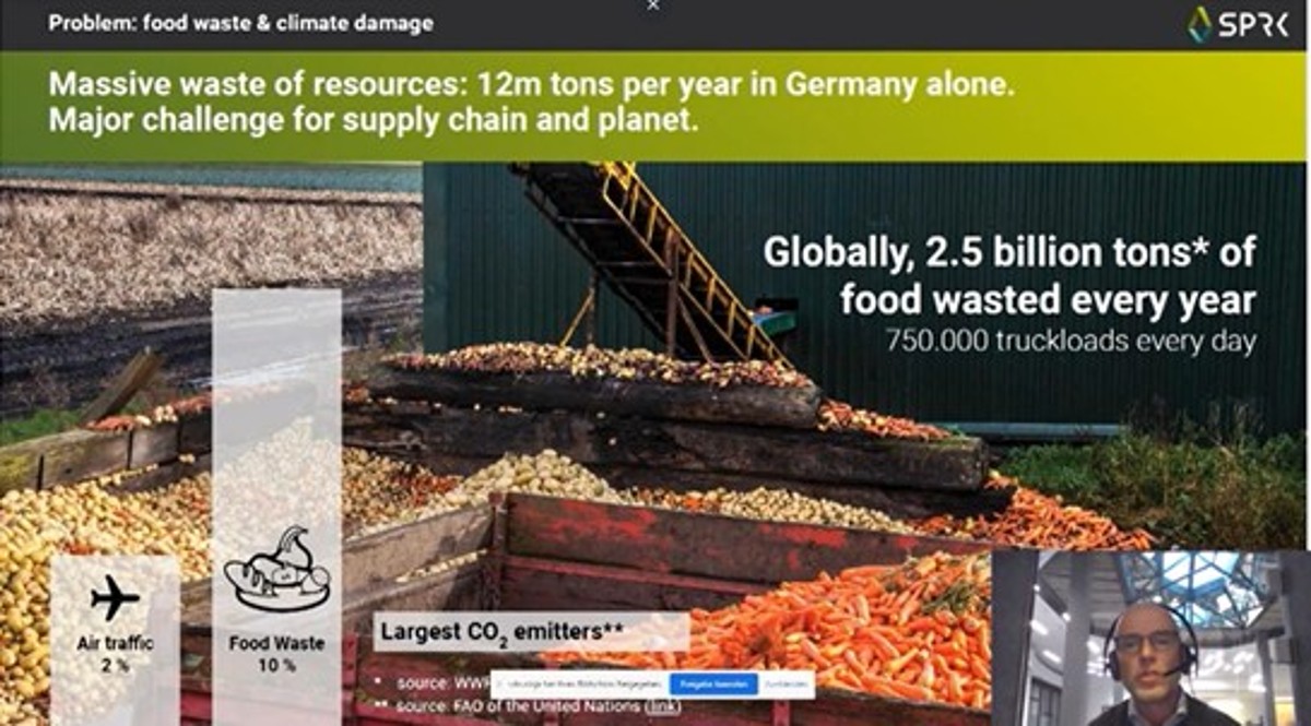 Anuga Horizon Session at Anuga 2021 about the topic Sustainability: Chart Food Waste SPRK with Alexander Piutti