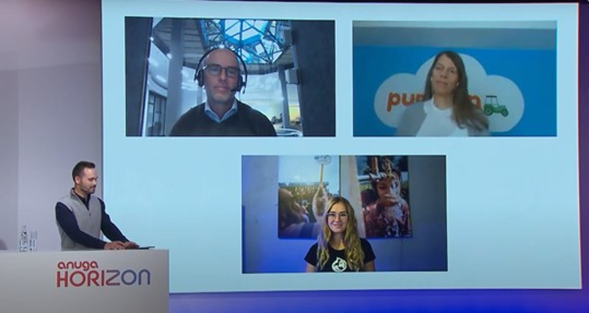 Anuga Horizon Session at Anuga 2021 about the topic Sustainability with Alexander Piutti (SPRK), Jaclyn Schnau (Pumkin Organics) and Carolin Stüdemann (Viva con Agua)