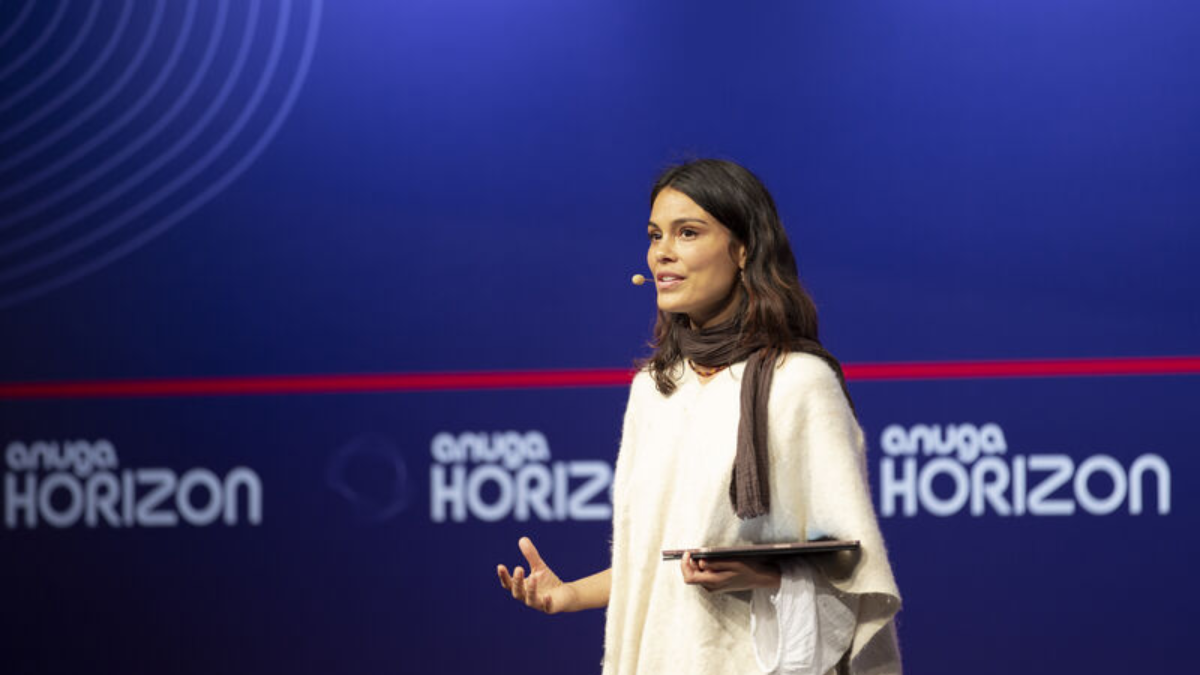 Nathalie Kelleys hält ihre Keynote auf der Anuga Horizon